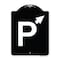 Signmission PWith Up Arrow Pointing Right Heavy-Gauge Aluminum Architectural Sign, 24" x 18", BW-1824-23509 A-DES-BW-1824-23509 - alternate 1